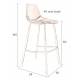 Lot de 2 Chaises de Bar Polyuréthane Franky Dutchbone Vintage Tendance Sièges Haut Noir 50x54x106cm