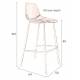 Lot de 2 Chaises de Bar Polyuréthane Franky Dutchbone Vintage Tendance Sièges Haut Marron 50x54x106cm
