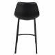 Lot de 2 Chaises de Bar Polyuréthane Franky Dutchbone Vintage Tendance Sièges Haut Noir 45x52x91cm
