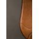 Lot de 2 Chaises de Bar Polyuréthane Franky Dutchbone Vintage Tendance Sièges Haut Marron 45x52x91cm