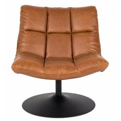 Fauteuil Polyuréthane Vintage Design Lounge Bar Dutchbone Tendance Siège de Salon Camel 66x78x81cm