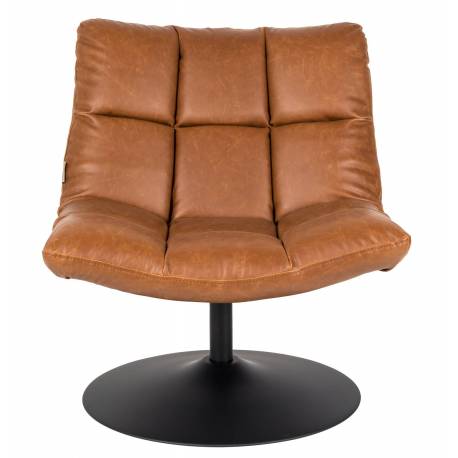 Fauteuil Polyuréthane Vintage Design Lounge Bar Dutchbone Tendance Siège de Salon Camel 66x78x81cm