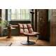 Fauteuil Polyuréthane Vintage Design Lounge Bar Dutchbone Tendance Siège de Salon Camel 66x78x81cm