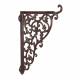 Equerre Credence Etagere Potence Murale Suspension en Fonte Patinée Marron Support 5,5x29x37,5cm