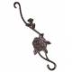 Credence Applique Potence Porte Cages Lanternes Murale Suspension en Fonte Patinée Marron Support 1x11x41cm