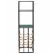 Étagère Mil Dutchbone Meuble Range Porte Bouteilles Présentoir 2 Étagères en Marbre Fer et Cuir 28x36x125,5cm