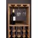 Sublime Vinothèque Claude Dutchbone Armoire à Vin Rangement Bouteilles Rampe Verres en Bois 31,5x43,5x118,5cm