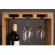 Sublime Vinothèque Claude Dutchbone Armoire à Vin Rangement Bouteilles Rampe Verres en Bois 31,5x43,5x118,5cm