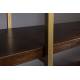 Etagère Class Dutchbone Colonne de Rangement Design Seventies en Acier et Placage acacia couleur Noyer 40x140x146cm