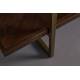 Etagère Class Dutchbone Colonne de Rangement Design Seventies en Acier et Placage acacia couleur Noyer 40x140x146cm