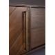 Meuble TV Class Dutchbone Meuble de Rangement Design Industriel Vintage en Acier et Bois Plaqué Acacia Noyer 45x60x180cm
