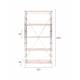 Étagère Iron Dutchbone Meuble Présentoir Echelle 5 Étagères en en Acier Mat Gris et Sapin 42x100x200cm
