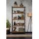 Étagère Iron Dutchbone Meuble Présentoir Echelle 5 Étagères en en Acier Mat Gris et Sapin 42x100x200cm