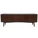 Meuble TV Juju Dutchbone Console Tiroirs Salon Rectangulaire Design Vintage Industriel en Bois Patiné Noyer 39,8x53x150cm