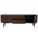 Meuble TV Juju Dutchbone Console Tiroirs Salon Rectangulaire Design Vintage Industriel en Bois Patiné Noyer 39,8x53x150cm