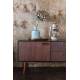 Meuble TV Juju Dutchbone Console Tiroirs Salon Rectangulaire Design Vintage Industriel en Bois Patiné Noyer 39,8x53x150cm