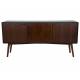 Buffet Juju Dutchbone Console Tiroirs Salon Rectangulaire Design Vintage Industriel en Bois Placage Noyer 39,8x73x150cm