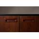 Buffet Juju Dutchbone Console Tiroirs Salon Rectangulaire Design Vintage Industriel en Bois Placage Noyer 39,8x73x150cm