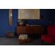 Buffet Juju Dutchbone Console Tiroirs Salon Rectangulaire Design Vintage Industriel en Bois Placage Noyer 39,8x73x150cm