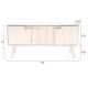 Buffet Juju Dutchbone Console Tiroirs Salon Rectangulaire Design Vintage Industriel en Bois Placage Noyer 39,8x73x150cm