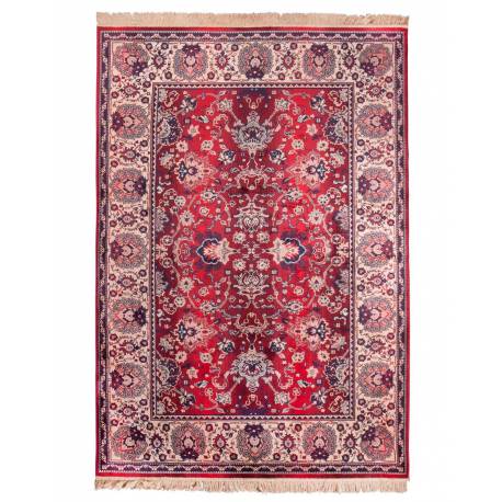 Tapis Bid Dutchbone Carpette Salon Tissu Vieux Rouge 2 Tailles