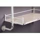 Etagère Miroir Barber Dutchbone Support Mural Décoratif Style Industriel Vintage en Fer Patiné Blanc 30x70x120cm