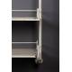 Etagère Miroir Barber Dutchbone Support Mural Décoratif Style Industriel Vintage en Fer Patiné Blanc 30x70x120cm