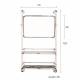 Etagère Miroir Barber Dutchbone Support Mural Décoratif Style Industriel Vintage en Fer Patiné Blanc 30x70x120cm