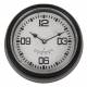 Grande Horloge Ronde Pendule Murale Vintage Industriel en Fer Noir et Verre 6x24,5x24,5cm