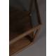 Table Basse Sita Dutchbone Console de Salon Forme Héxagonale Bois et Verre 34x92,5x92,5cm