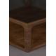 Table Basse Sita Dutchbone Console de Salon Forme Héxagonale Bois et Verre 34x92,5x92,5cm