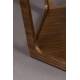 Table Basse Sita Dutchbone Console de Salon Forme Héxagonale Bois et Verre 34x92,5x92,5cm