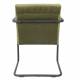 Fauteuil Lounge Chaise Velours Vert Olive Stitched Dutchbone Style Rétro 58x66x83cm