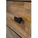 Commode San Woody Chiffonnier Meuble de Rangement Scandi en Bois et Acier 31x89x90cm