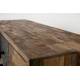 Commode San Woody Chiffonnier Meuble de Rangement Scandi en Bois et Acier 31x89x90cm