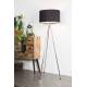 Commode San Woody Chiffonnier Meuble de Rangement Scandi en Bois et Acier 31x89x90cm