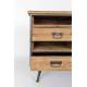 Bahut Damian Vaisselier Woody Buffet de Rangement Indus Acier et Sapin 40x75x113cm