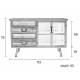 Bahut Damian Vaisselier Woody Buffet de Rangement Indus Acier et Sapin 40x75x113cm