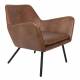 Fauteuil Bon Lounge Assise Vintage Woody en Polyuréthane Marron 76x78x80cm