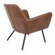 Fauteuil Bon Lounge Assise Vintage Woody en Polyuréthane Marron 76x78x80cm