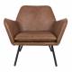 Fauteuil Bon Lounge Assise Vintage Woody en Polyuréthane Marron 76x78x80cm