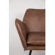 Fauteuil Bon Lounge Assise Vintage Woody en Polyuréthane Marron 76x78x80cm
