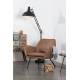 Fauteuil Bon Lounge Assise Vintage Woody en Polyuréthane Marron 76x78x80cm