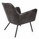 Fauteuil Bon Lounge Assise Vintage Woody en Polyuréthane Gris 76x78x80cm
