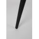 Table Ronde MO 110 Table de Repas Woody Salon Design Industriel Vintage en Acier et Teck 76x110x110cm