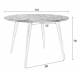 Table Ronde MO 110 Table de Repas Woody Salon Design Industriel Vintage en Acier et Teck 76x110x110cm