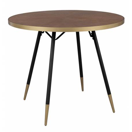 Table Denise Design Woody Table de Salle à Manger Table de Cuisine 75x91x91cm