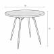 Table Denise Design Woody Table de Salle à Manger Table de Cuisine 75x91x91cm