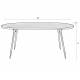 Grande Table Denise Design Woody Table de Salle à Manger Table de Cuisine 75x90x180cm