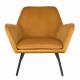 Fauteuil Bon Lounge Assise Woody Design Art Déco en Velours Gold 76x78x80cm